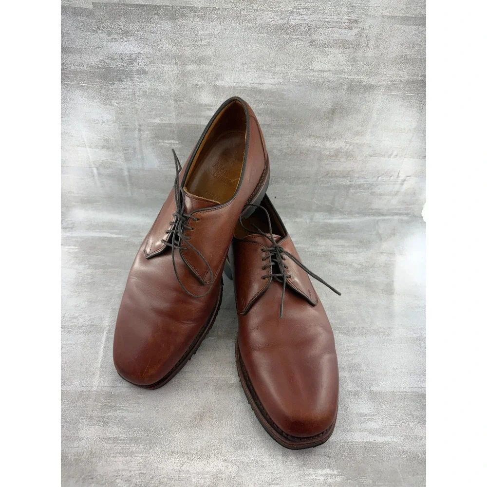 Allen Edmonds Badlands Brown Leather Derby Shoes Men Sz 9.5 E 2952 Made in USA